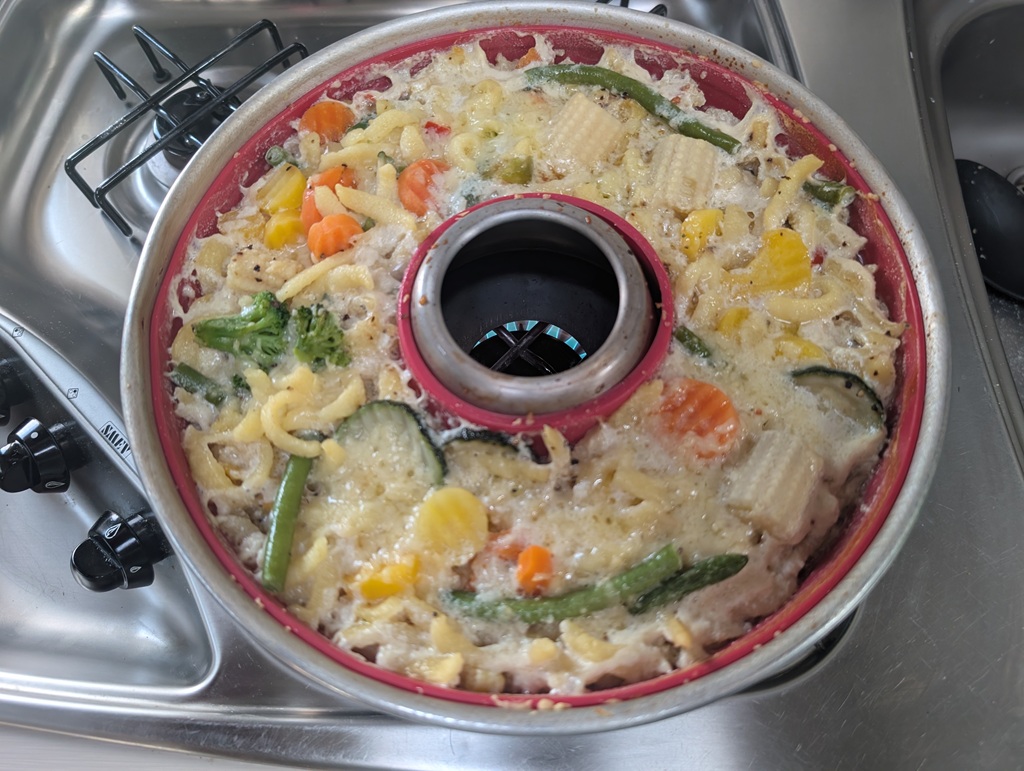 Spätzli Gemüse Gratin im Omnia Backofen