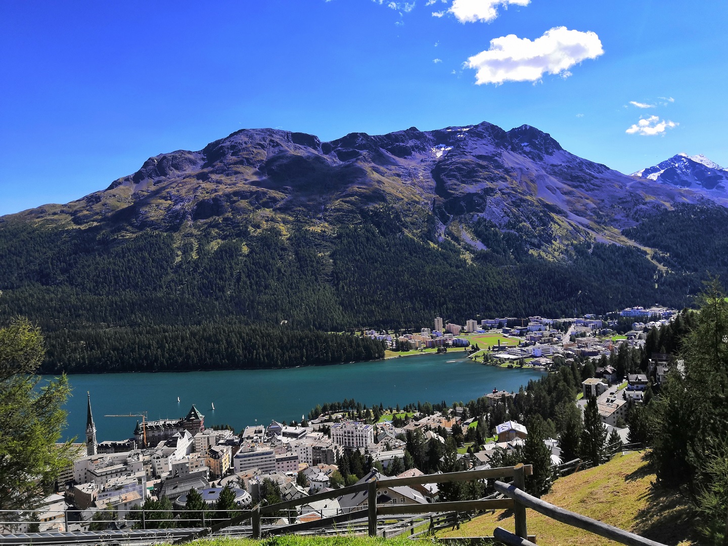 Blick auf St. Moritzersee